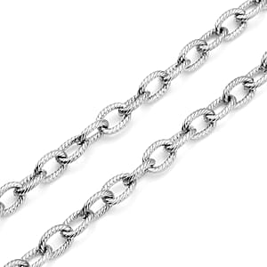 Cable Chain Necklace with Adjustable Ball in Stainless Steel 18-29 Inches, Tarnish-Free, Waterproof, Sweat Proof Jewelry