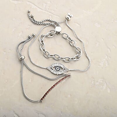 Cable Chain Bracelet with Adjustable Ball in Stainless Steel , Tarnish-Free, Waterproof, Sweat Proof Jewelry