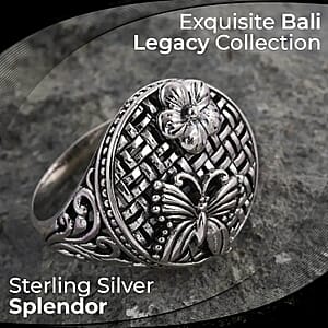 Bali Legacy Butterfly Ring in Sterling Silver (Size 10.0) 8.35 Grams