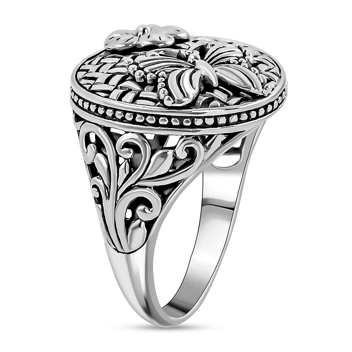 Bali Legacy Butterfly Ring in Sterling Silver (Size 5.0) 8.35 Grams