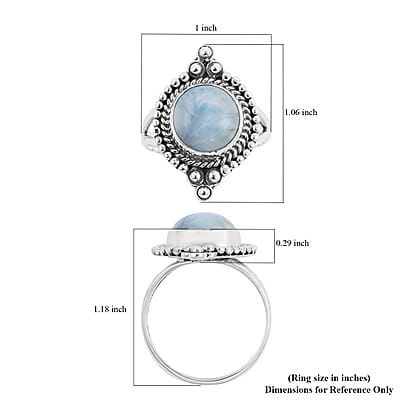 Bali Legacy Larimar Ring in Sterling Silver (Size 10.0) 10 Grams 7.15 ctw