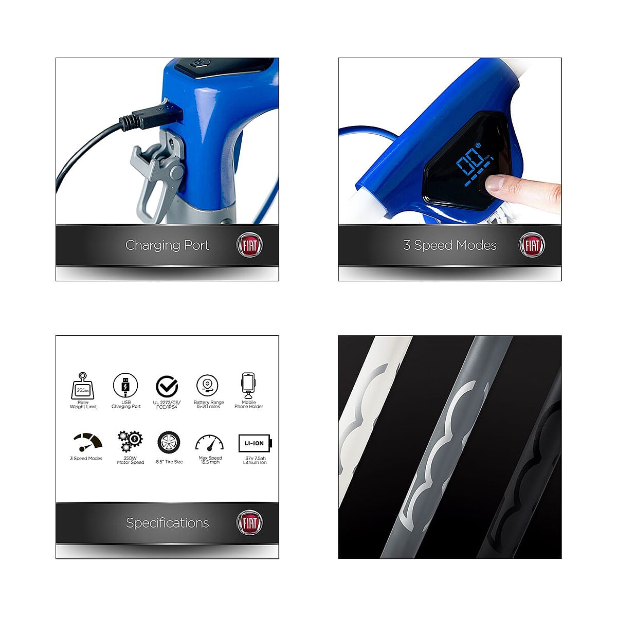 Fiat- Silver Folding Electric Scooter image number 6