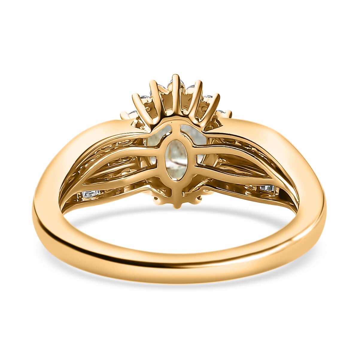 Iliana 18K Yellow Gold AAA Narsipatnam Alexandrite and G-H SI Diamond Ring (Size 6.0) 4.35 Grams 1.50 ctw image number 4
