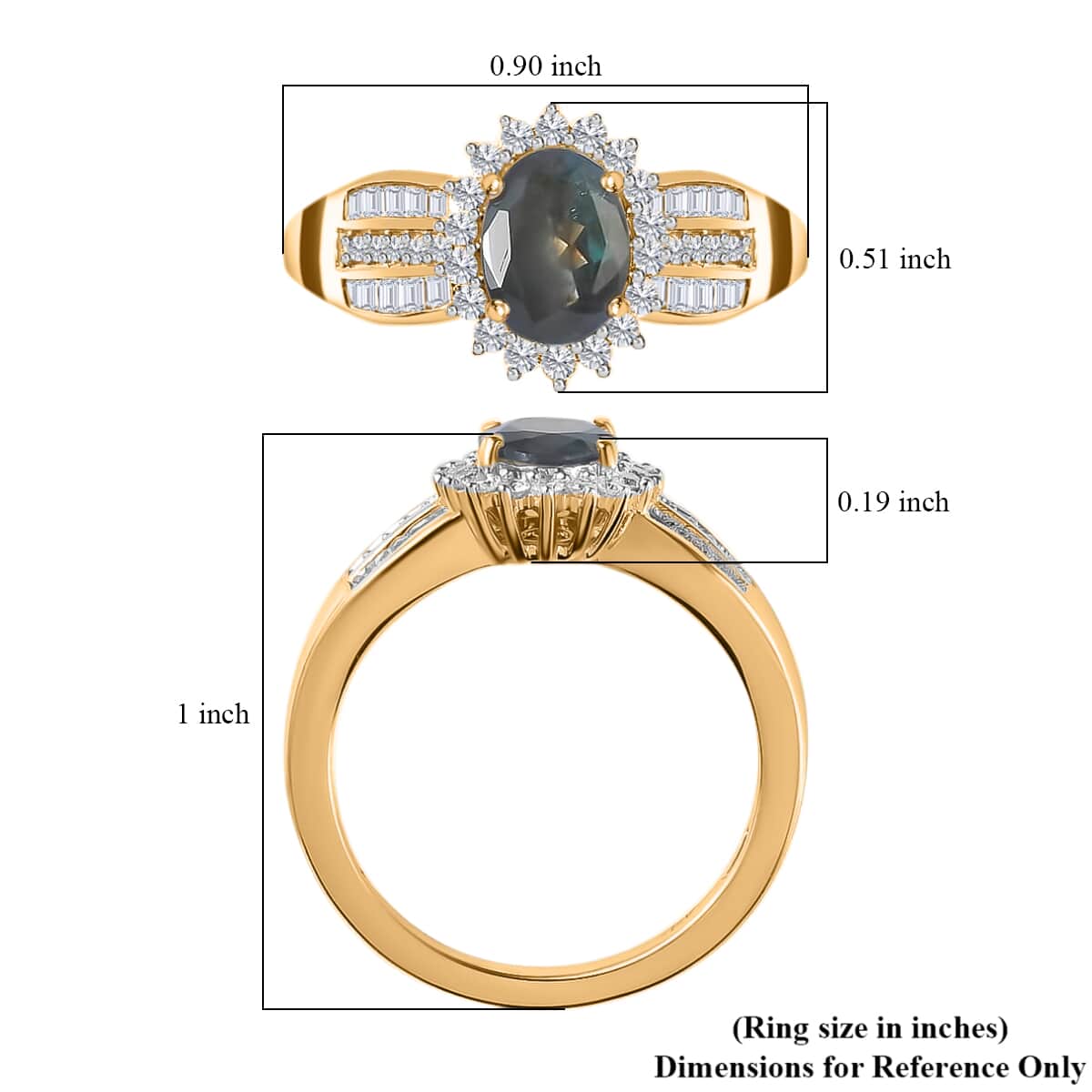 Iliana 18K Yellow Gold AAA Narsipatnam Alexandrite and G-H SI Diamond Ring (Size 6.0) 4.35 Grams 1.50 ctw image number 5