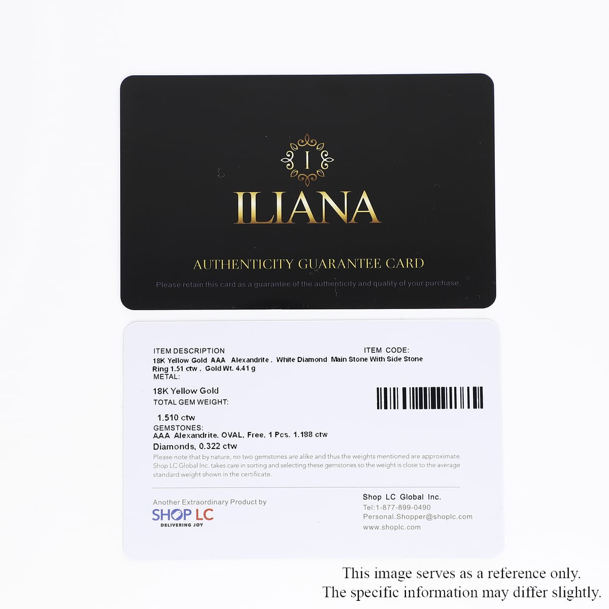 Iliana 18K Yellow Gold AAA Narsipatnam Alexandrite and G-H SI Diamond Ring (Size 7.0) 4.35 Grams 1.50 ctw image number 7