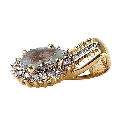 Iliana 18K Yellow Gold AAA Narsipatnam Alexandrite and G-H SI Diamond Pendant 1.40 ctw
