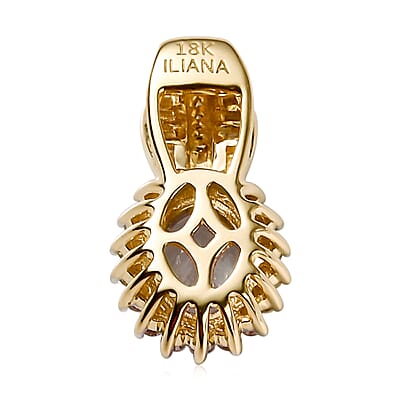 Iliana 18K Yellow Gold AAA Narsipatnam Alexandrite and G-H SI Diamond Pendant 1.40 ctw