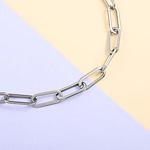 EverTrue Paper Clip Chain Necklace in Stainless Steel  24 Inches