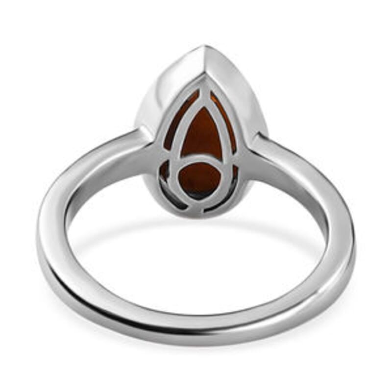 Ammolite 2.27 ctw Ring in Platinum Over Sterling Silver (Size 9)