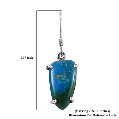 Artisan Crafted Peruvian Opalina Dangle Earrings in Sterling Silver 15.90 ctw