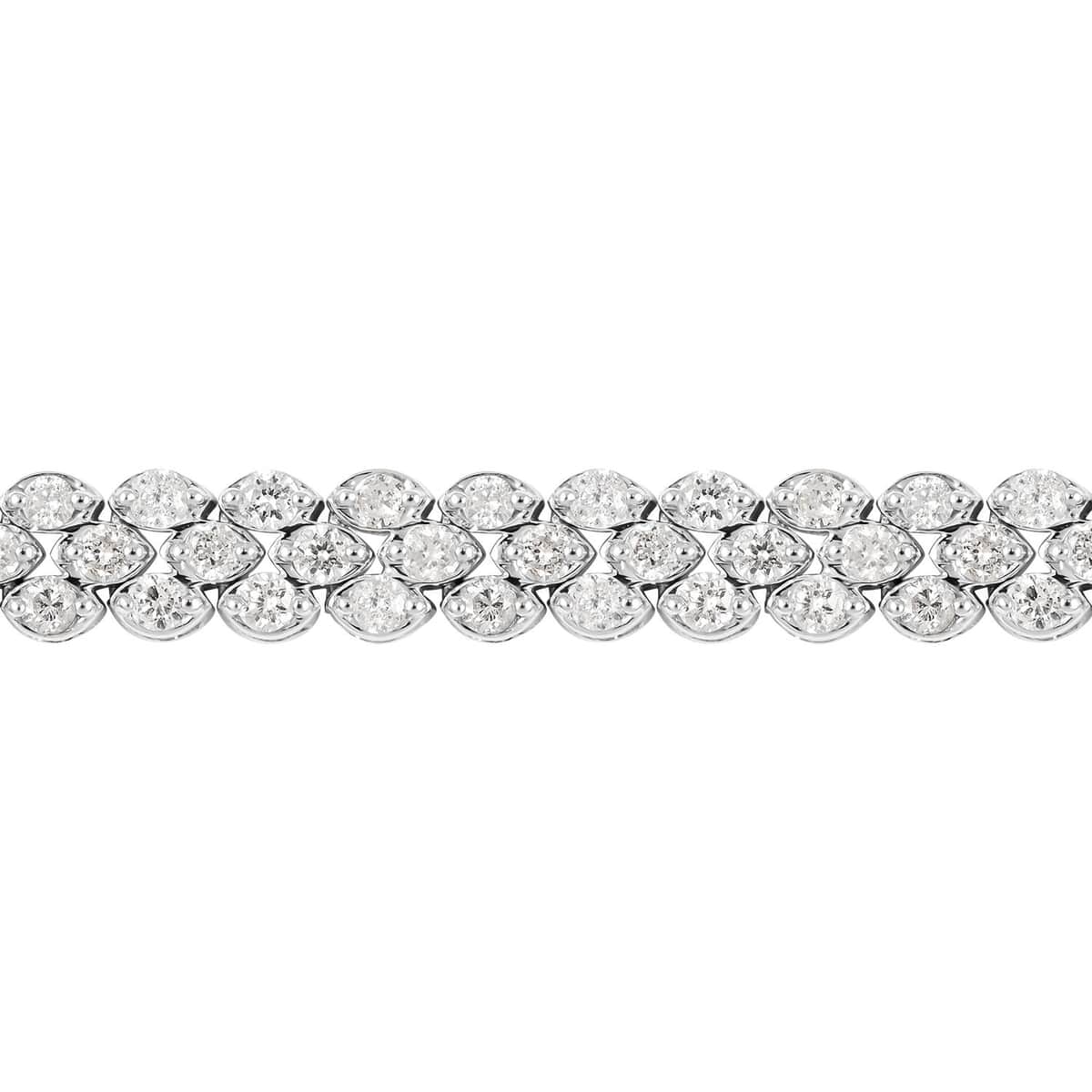 JCK Closeout 14K White Gold G-H I1- I2 Diamond Bracelet (7.50 In) 12.50 Grams 4.00 ctw image number 2