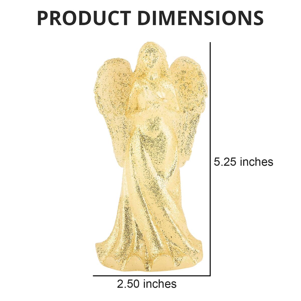 Set of 3 Wax Angels with LED Light image number 3