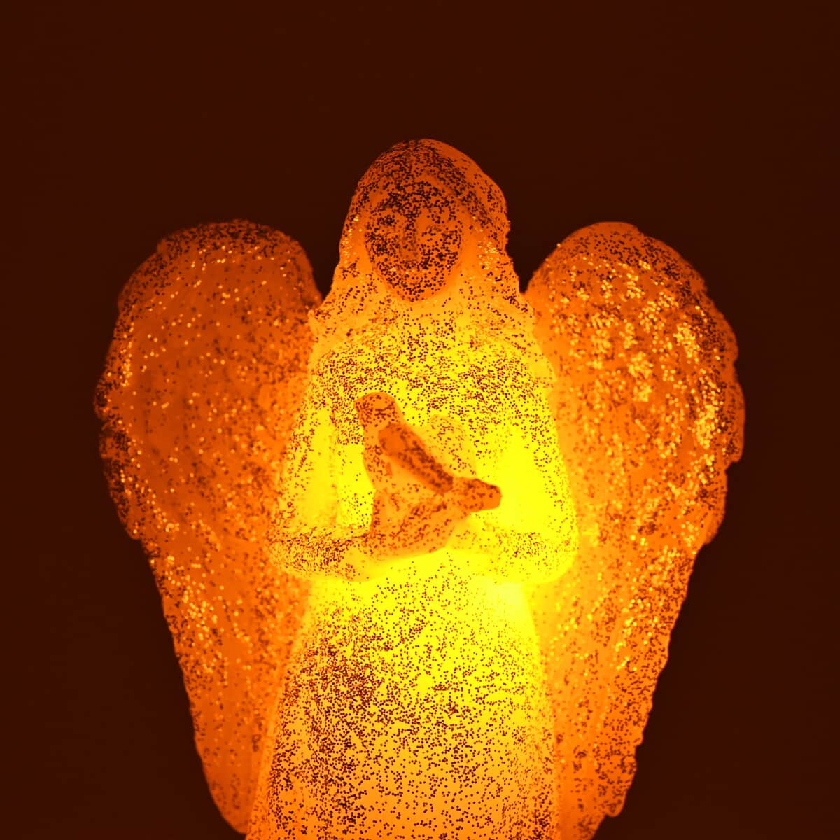 Set of 3 Wax Angels with LED Light image number 4