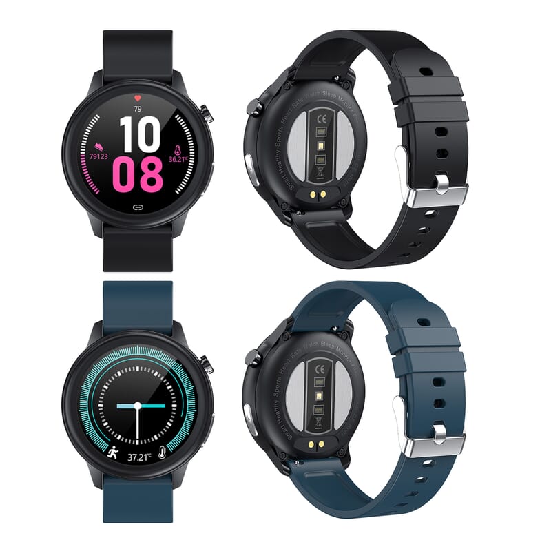 SoulSmart Health Tracker includes ECG and Body Temp. Smart Watch with 2 Straps (14-30 Day Battery Life, 43mm Dial, 5.75-9 inches), Best Smartwatch, Fitness Tracker Watch, Smart Band
