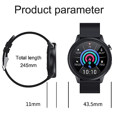 SoulSmart Health Tracker includes ECG and Body Temp. Smart Watch with 2 Straps (14-30 Day Battery Life, 43mm Dial, 5.75-9 inches), Best Smartwatch, Fitness Tracker Watch, Smart Band