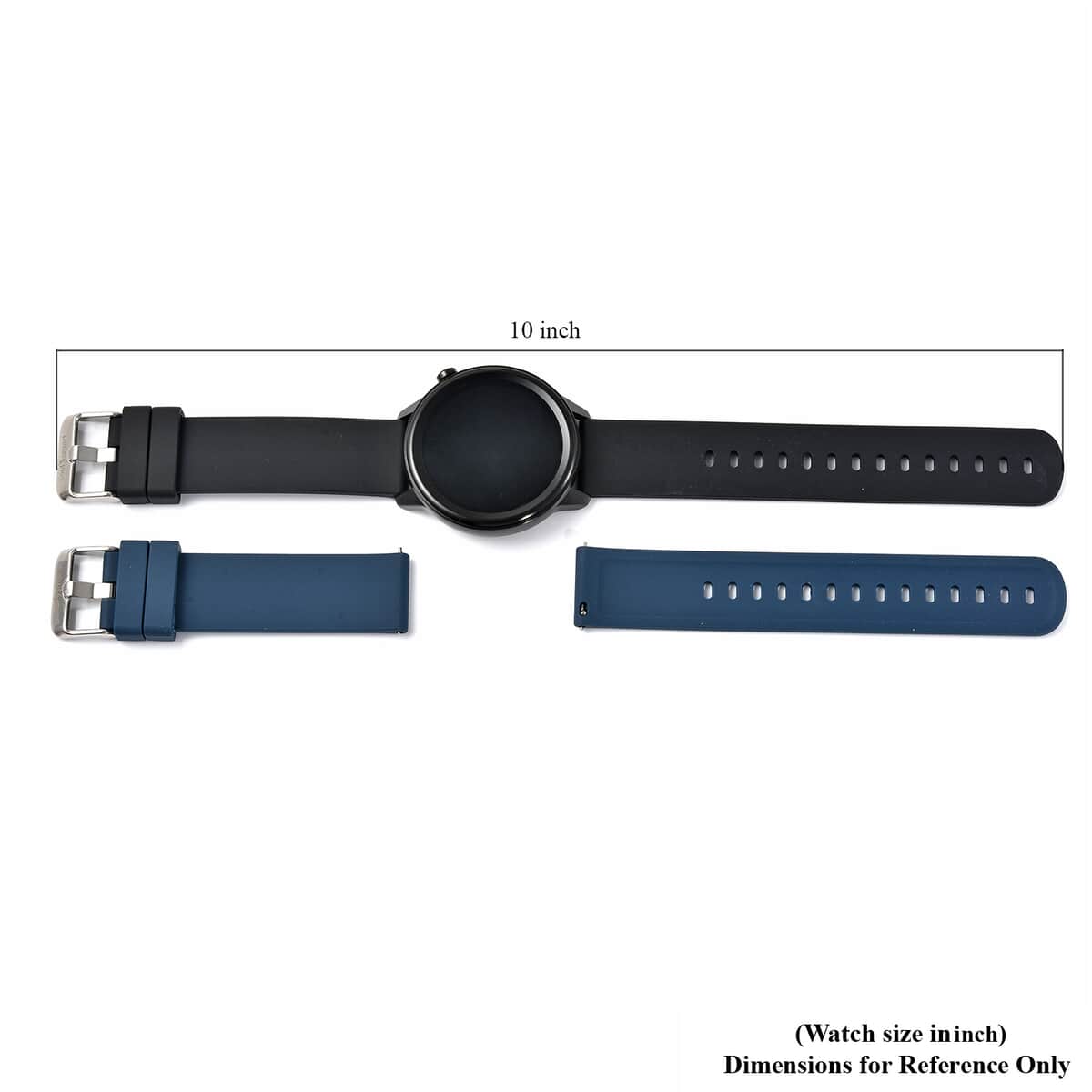 Soulsmart Multi functional Smart Watch with Set of 2 Black and Blue Silicone Strap image number 8