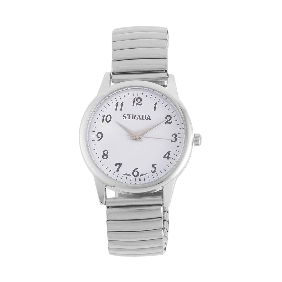 Strada Japanese Movement Stretch Bracelet Watch in Stainless Steel (36mm) (6.50-7.50Inches) image number 0