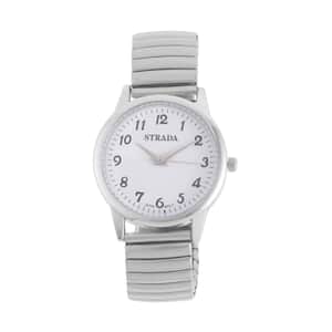 Strada Japanese Movement Stretch Bracelet Watch in Stainless Steel (36mm) (6.50-7.50Inches)