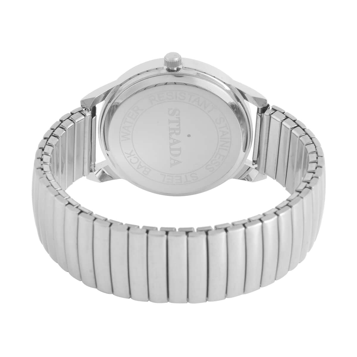Strada Japanese Movement Stretch Bracelet Watch in Stainless Steel (36mm) (6.50-7.50Inches) image number 5