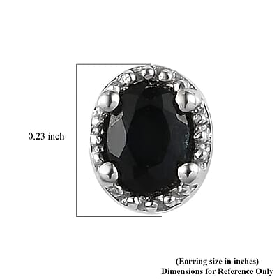 Premium Monte Belo Indicolite Halo Stud Earrings in Platinum Over Sterling Silver 0.30 ctw