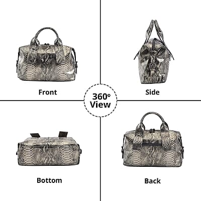 Gold and Black Snake Print Genuine Leather Hobo Bag for Women with Detachable Shoulder Strap , Hobo Purses , Hobo Handbags , Leather Bags