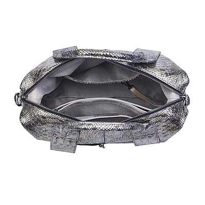 Gold and Black Snake Print Genuine Leather Hobo Bag for Women with Detachable Shoulder Strap , Hobo Purses , Hobo Handbags , Leather Bags