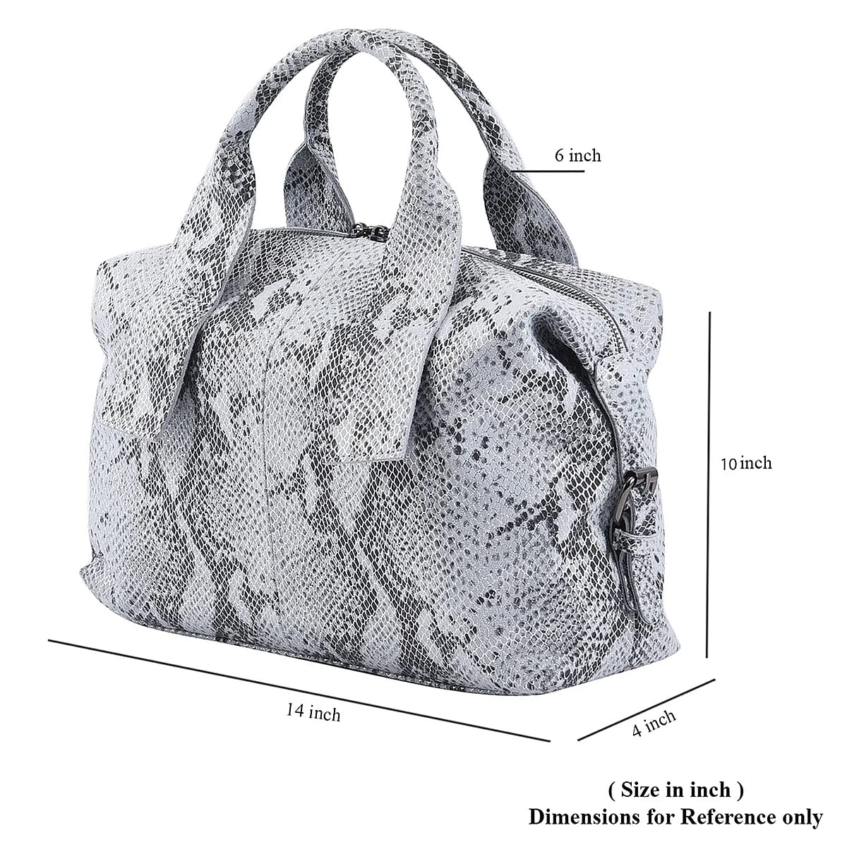 Silver and Black Snake Print Genuine Leather Hobo Bag for Women with Detachable Shoulder Strap , Hobo Purses , Hobo Handbags , Leather Bags image number 5