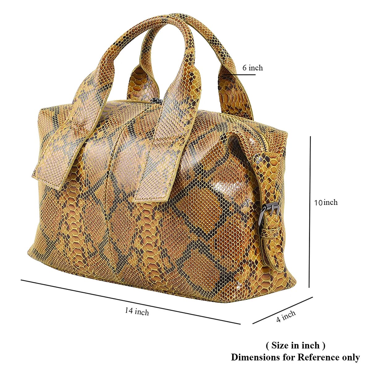 Yellow and Black Snake Print Genuine Leather Hobo Bag for Women with Detachable Shoulder Strap , Hobo Purses , Hobo Handbags , Leather Bags image number 5