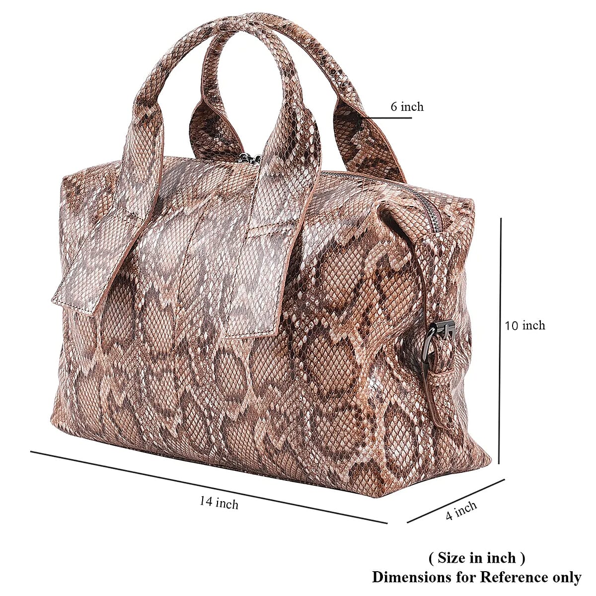 Khaki and Black Snake Print Genuine Leather Hobo Bag for Women with Detachable Shoulder Strap , Hobo Purses , Hobo Handbags , Leather Bags image number 5