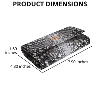 Grand Pelle Handmade 100% Genuine Python Leather Natural Color Crossbody Wallet with Adjustable Shoulder Strap