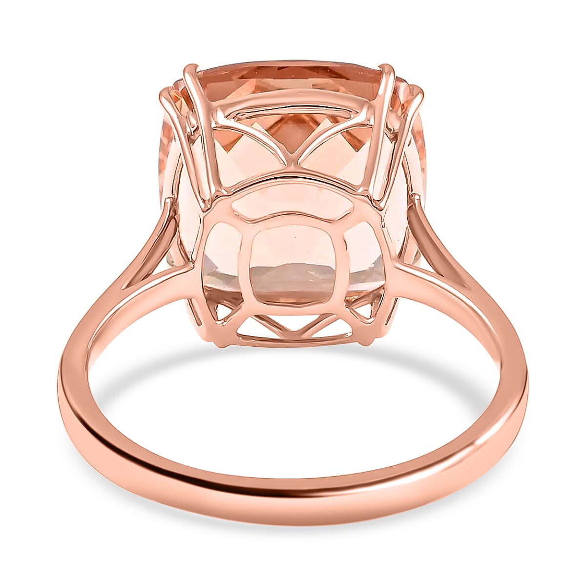 Certified Luxoro 14K Rose Gold AAA Marropino Morganite Solitaire Ring (Size 9.0) 7.00 ctw image number 4