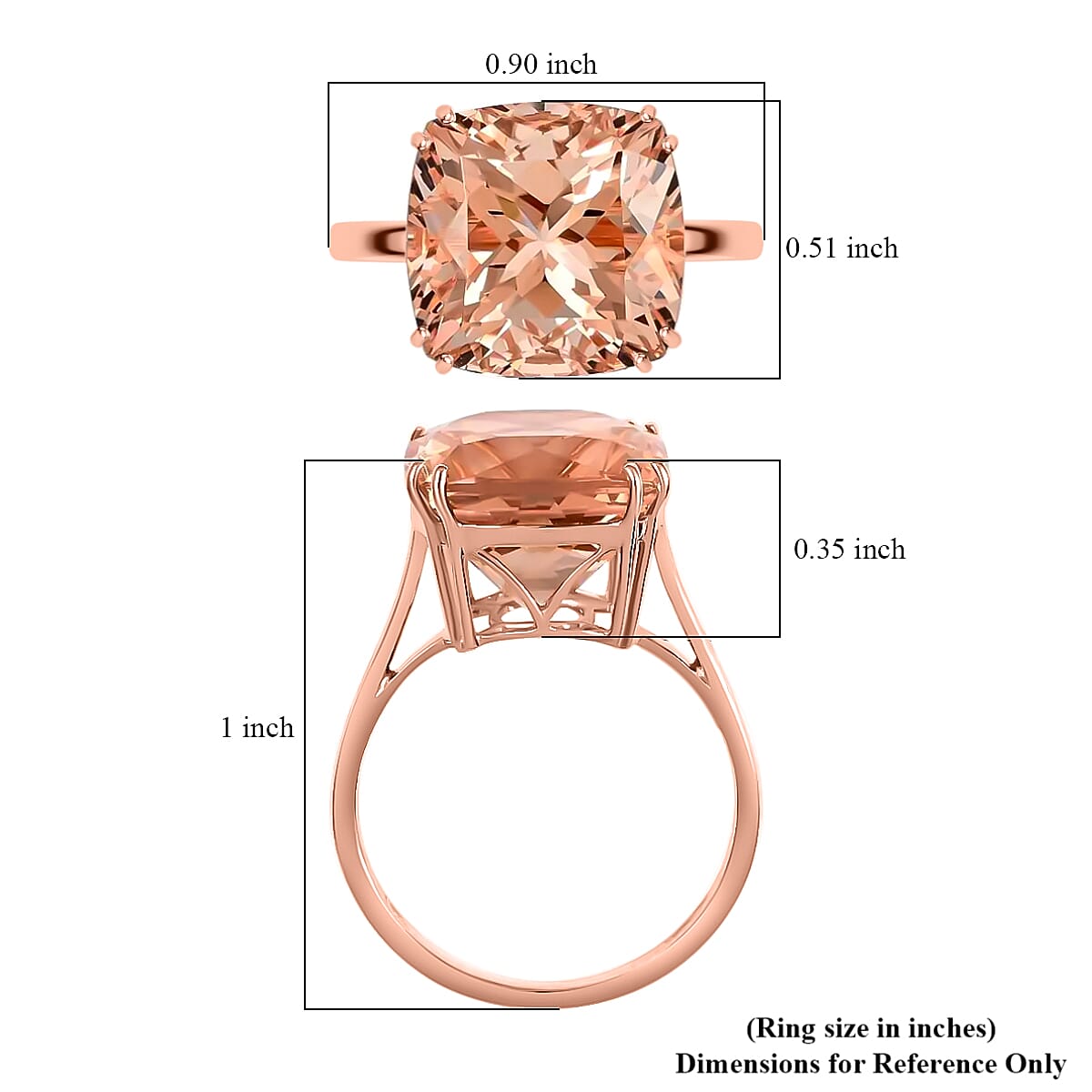 Certified Luxoro 14K Rose Gold AAA Marropino Morganite Solitaire Ring (Size 9.0) 7.00 ctw image number 5