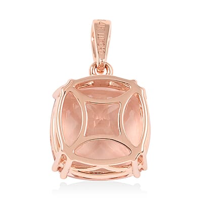 Certified and Appraised Luxoro 14K Rose Gold AAA Marropino Morganite Solitaire Pendant without Chain 5.05 ctw