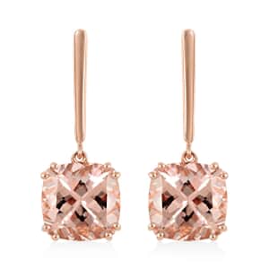 Certified Luxoro 14K Rose Gold AAA Marropino Morganite Earrings 7.65 ctw (Del. in 15-20 Days)