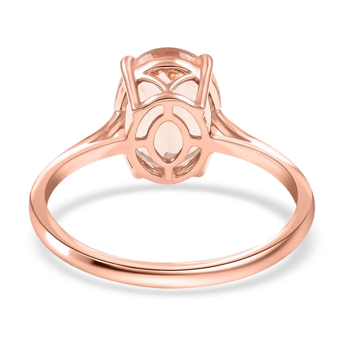 Luxoro 14K Rose Gold AAA Marropino Morganite Solitaire Ring ,Certified and Appraised Morganite Ring , 14K Rose Gold Ring , Morganite Wedding Ring 3.35 ctw image number 4