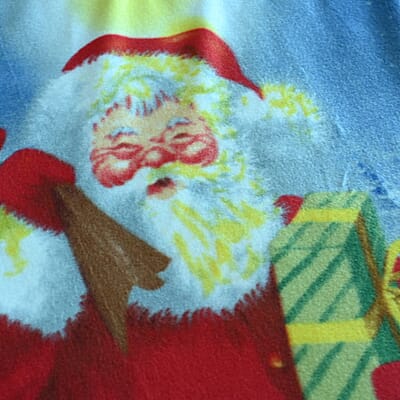 Homesmart Fleece X'mas Santa Claus Pattern Photo Print Blanket