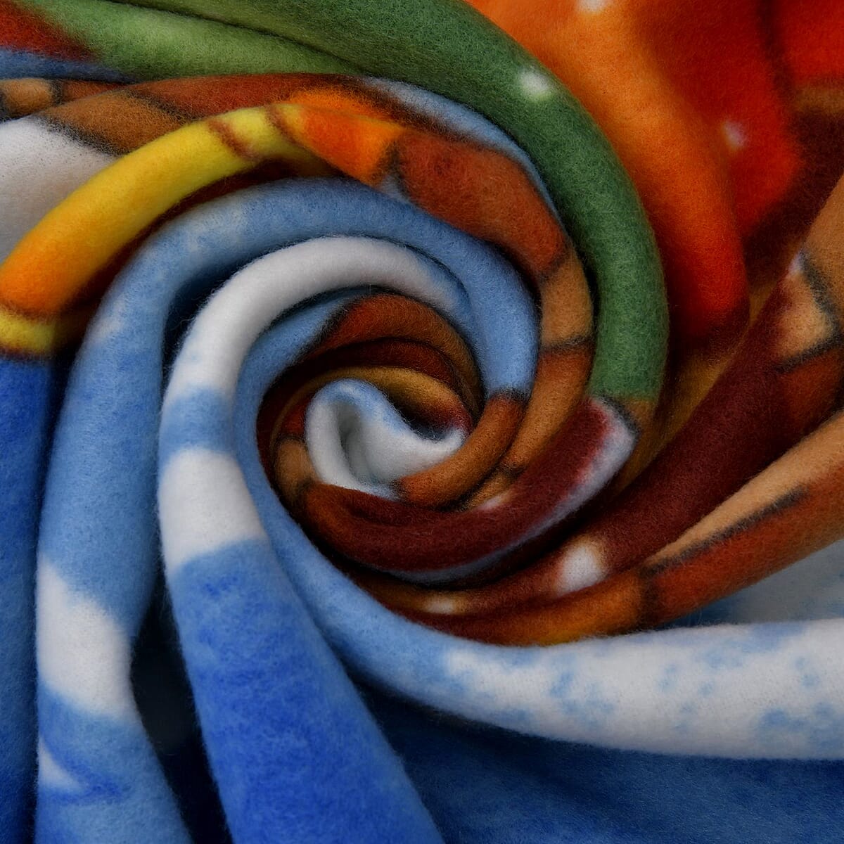 Homesmart Fleece X'mas Santa Claus and Snowman Pattern Photo Print Blanket image number 4