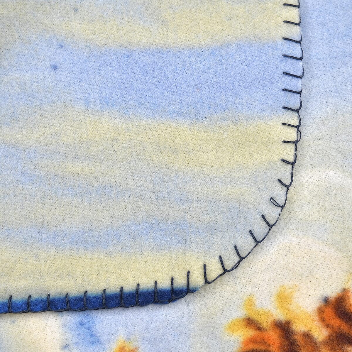 Homesmart Fleece X'mas Two Snowman and Christmas Tree Pattern Photo Print Blanket image number 3