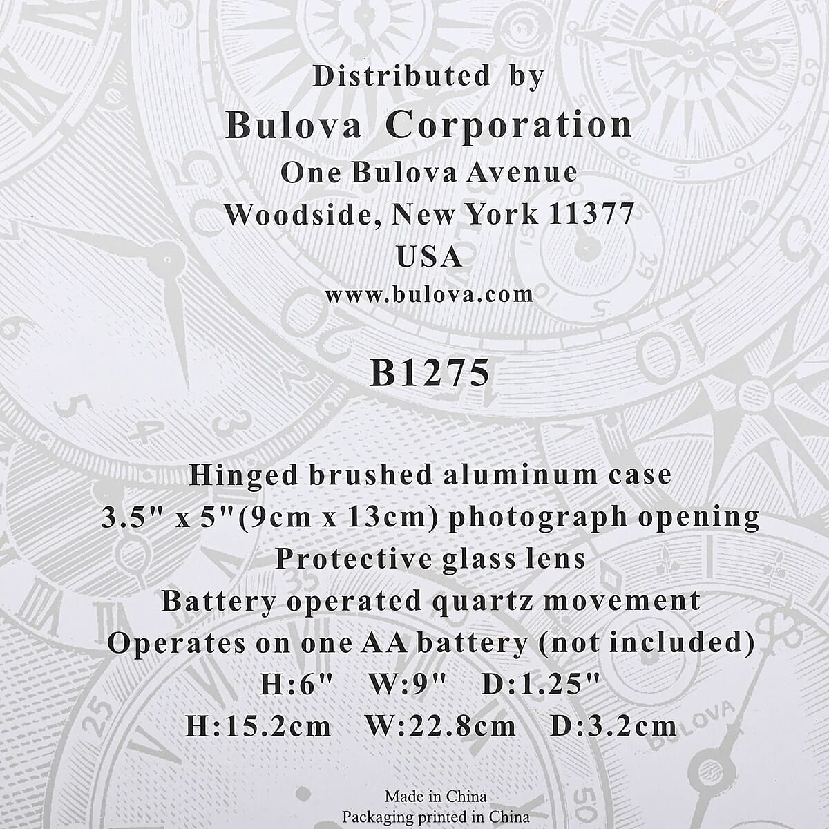 Bulova Forte II Photo Frame Clock (AA Battery Required) image number 5