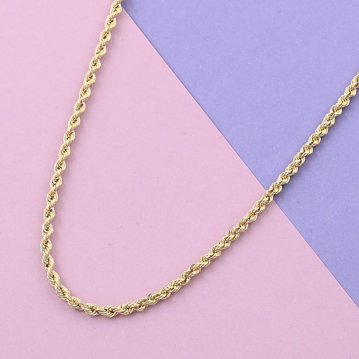 New York Closeout 10K Yellow Gold 3mm Rope Necklace 20 Inches 4.9 Grams image number 1