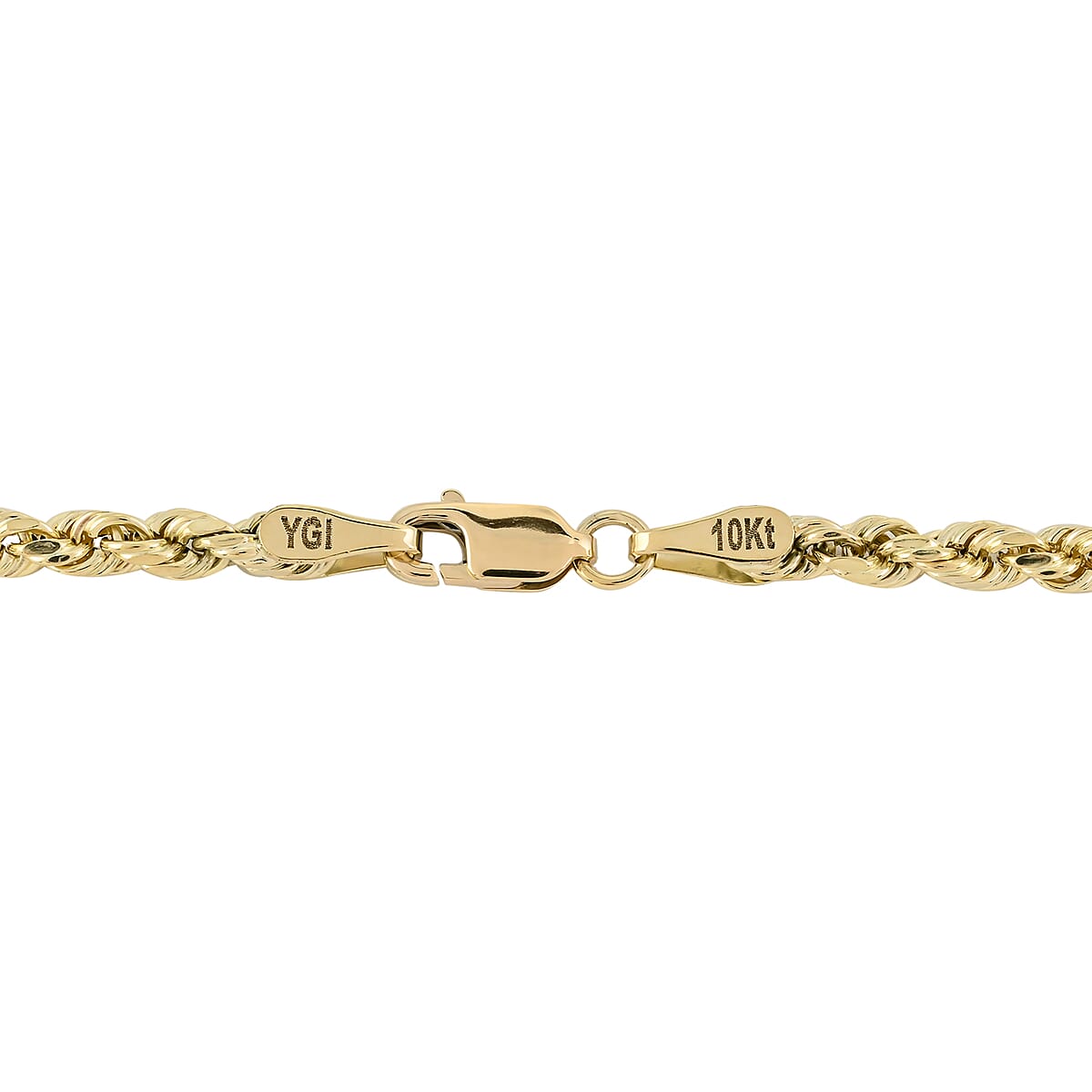 New York Closeout 10K Yellow Gold 3mm Rope Necklace 20 Inches 4.9 Grams image number 3