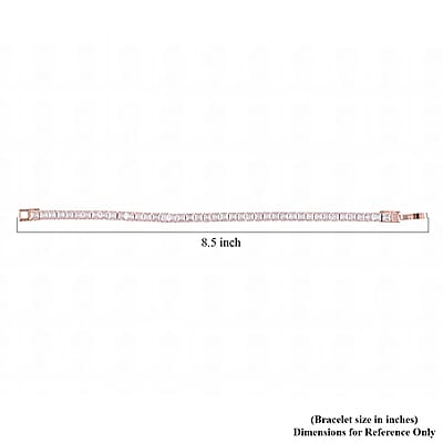 Simulated Diamond 27.70 ctw Tennis Bracelet in Rosetone (7.00 In)