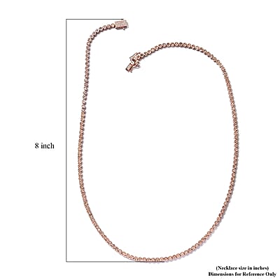D'Joy Pink Diamond Necklace, Natural Pink Diamond Tennis Necklace, 20-inches Necklace, Matinee Length Necklace, Sterling Silver Necklace, Line Necklace, Uncut Diamond Necklace 2.00 ctw