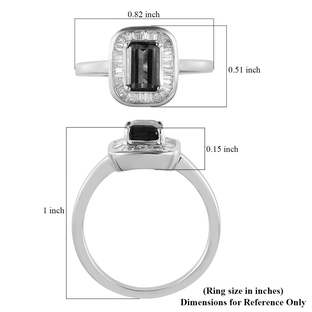 Iliana 18K White Gold AAA Monte Belo Indicolite and G-H SI Diamond Halo Ring (Size 7.0) 4.25 Grams 1.25 ctw image number 5