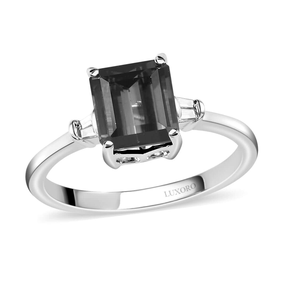 ILIANA 18K White Gold AAA Monte Belo Indicolite and G-H SI Diamond Accent Ring (Size 7.0) 3 Grams 2.25 ctw image number 0