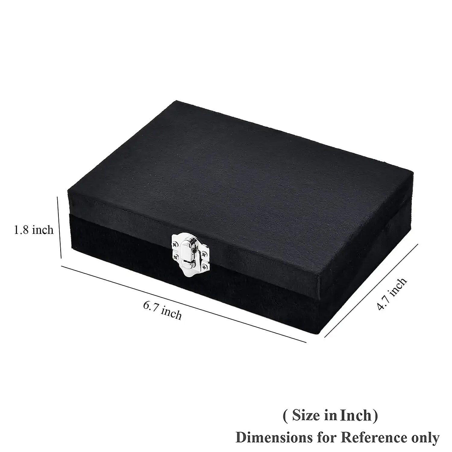 Black Velvet Jewelry Box with 6pcs Manicure Set