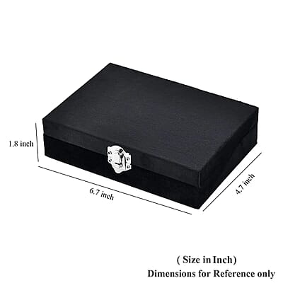 Black Velvet Jewelry Box with 6pcs Manicure Set