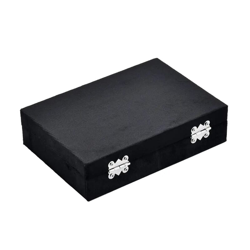 Black Velvet Jewelry Box with 6pcs Manicure Set