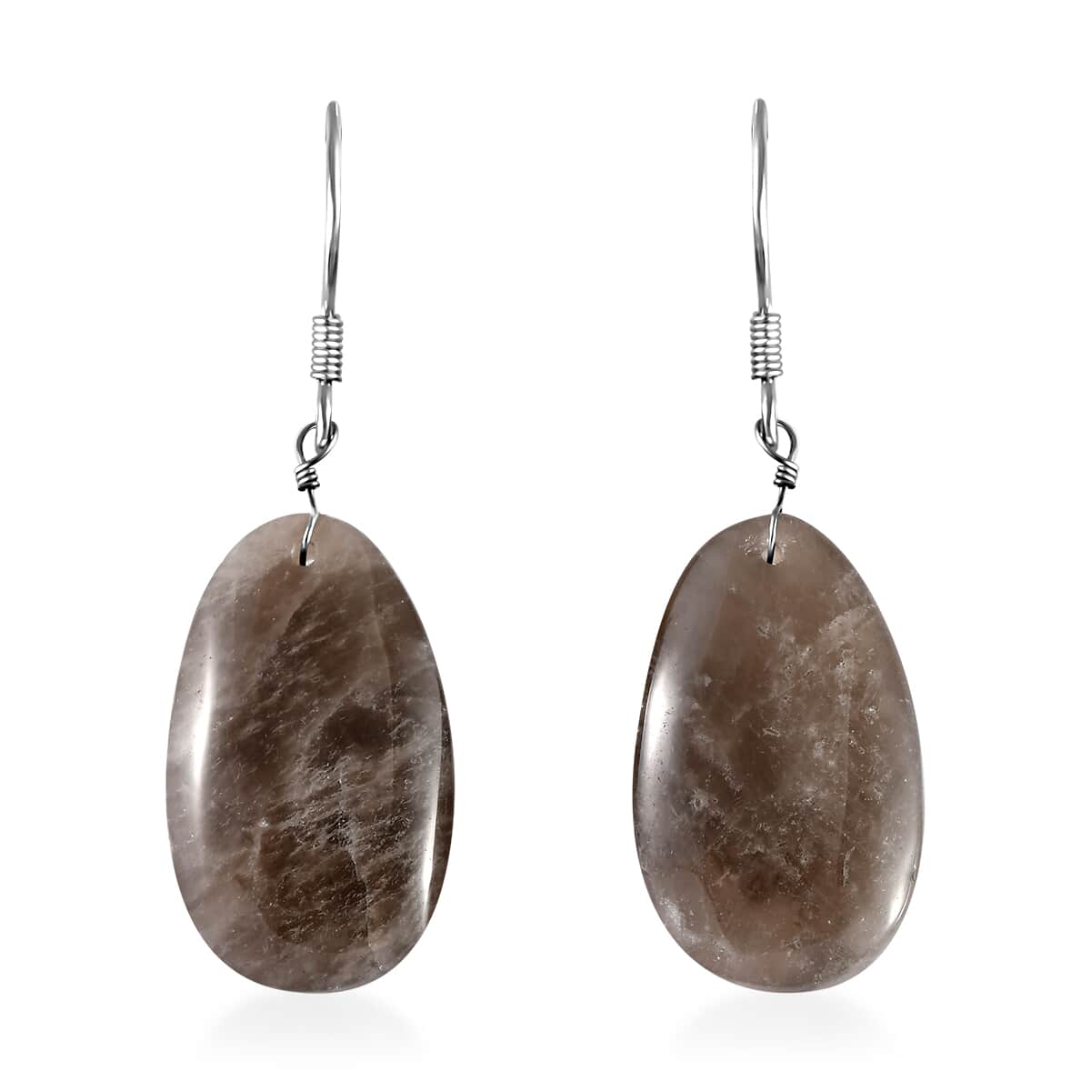 Brazilian Smoky Quartz Earrings in Rhodium Over Sterling Silver 44.10 ctw image number 0