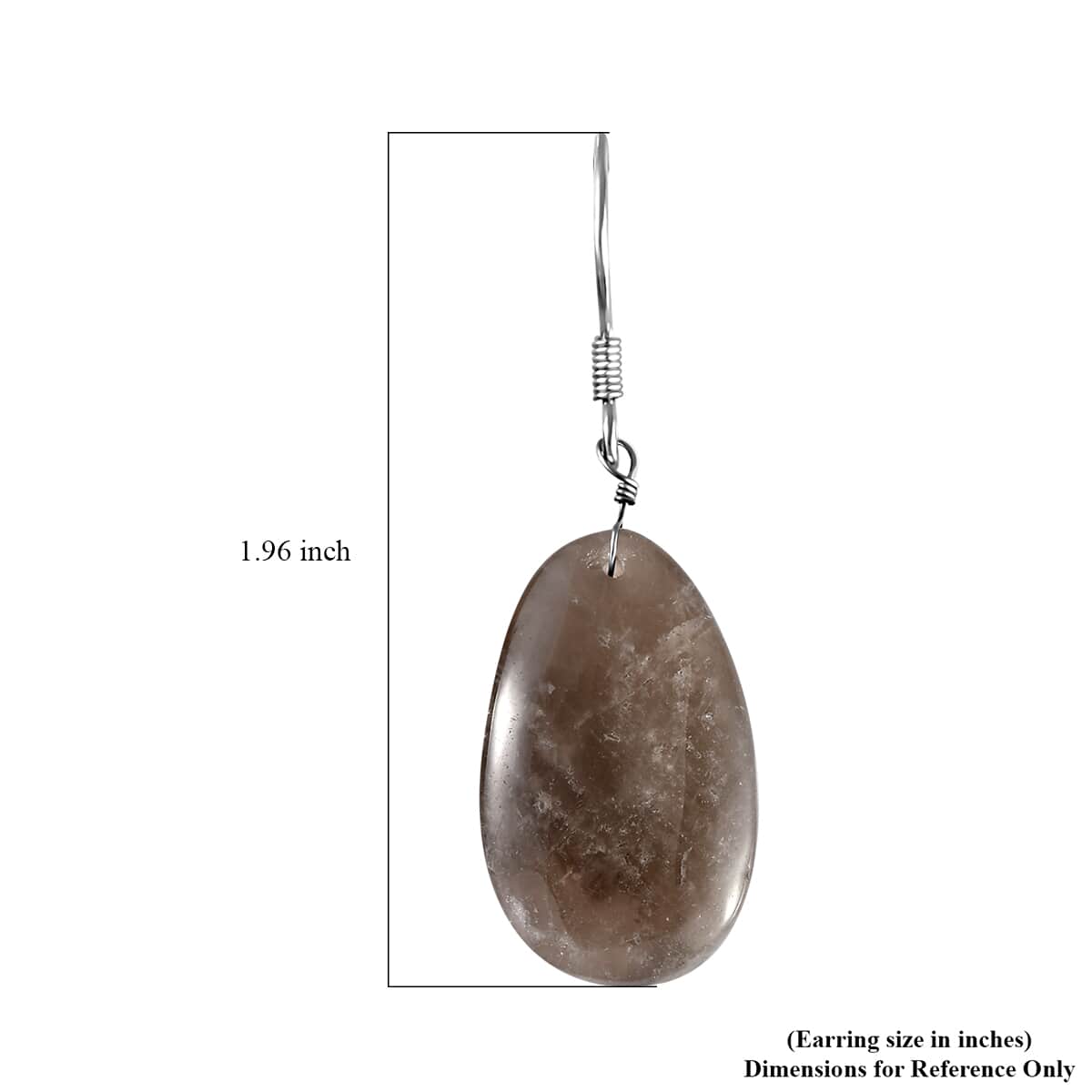 Brazilian Smoky Quartz Earrings in Rhodium Over Sterling Silver 44.10 ctw image number 3